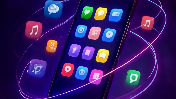 8666BDT COM Sleek smartphone floating in space